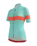 SANTINI Cycling short sleeve jersey - ECOSLEEK BENGAL LADY - orange/light blue