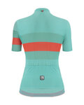 SANTINI Cycling short sleeve jersey - ECOSLEEK BENGAL LADY - orange/light blue