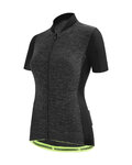 SANTINI Cycling short sleeve jersey - COLORE PURO LADY - grey/black