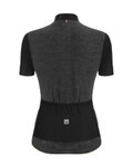 SANTINI Cycling short sleeve jersey - COLORE PURO LADY - grey/black