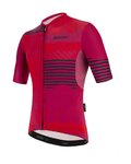 SANTINI Cycling short sleeve jersey - DELTA OPTIC - red/black