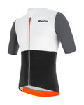 SANTINI Cycling short sleeve jersey - REDUX ISTINTO - white/grey/black