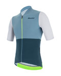 SANTINI Cycling short sleeve jersey - REDUX ISTINTO - white/blue/green