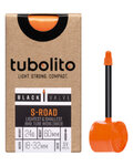 TUBOLITO tyre tube - S-TUBO ROAD 700x18/28C BLACK - SV80 - orange