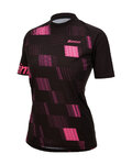 SANTINI Cycling short sleeve jersey - FIBRA MTB - pink/black