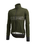 SANTINI Cycling rain jacket - GUARD NEO SHELL - green