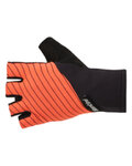 SANTINI Cycling fingerless gloves - RIGA - orange/black