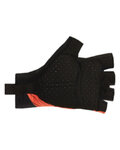 SANTINI Cycling fingerless gloves - RIGA - orange/black
