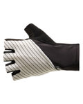 SANTINI Cycling fingerless gloves - RIGA - white/black