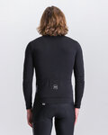 SANTINI Cycling winter long sleeve jersey - IMPETUS ZIP - black