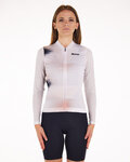 SANTINI Cycling summer long sleeve jersey - OMBRA ECO SLEEK  - white