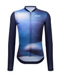 SANTINI Cycling summer long sleeve jersey - OMBRA ECO SLEEK  - blue