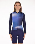 SANTINI Cycling summer long sleeve jersey - OMBRA ECO SLEEK  - blue