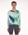 SANTINI Cycling summer long sleeve jersey - OMBRA ECO SLEEK  - green