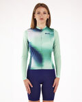 SANTINI Cycling summer long sleeve jersey - OMBRA ECO SLEEK  - green