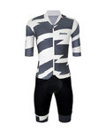 SANTINI Cycling skinsuit - VIPER FURIA ROAD - white/black