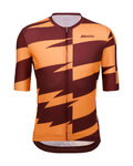 SANTINI Cycling short sleeve jersey - FURIA SMART - orange/bordeaux