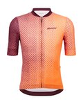 SANTINI Cycling short sleeve jersey - PAWS FORMA - orange/bordeaux