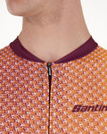 SANTINI Cycling short sleeve jersey - PAWS FORMA - orange/bordeaux