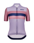 SANTINI Cycling short sleeve jersey - ECO SLEEK NEW BENGAL - purple