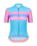 SANTINI Cycling short sleeve jersey - ECO SLEEK NEW BENGAL - pink/turquoise