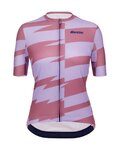 SANTINI Cycling short sleeve jersey - FURIA SMART - pink/purple