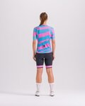 SANTINI Cycling short sleeve jersey - FURIA SMART - pink/turquoise