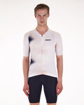 SANTINI Cycling short sleeve jersey - OMBRA - white