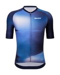 SANTINI Cycling short sleeve jersey - OMBRA - blue