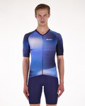 SANTINI Cycling short sleeve jersey - OMBRA - blue
