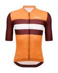 SANTINI Cycling short sleeve jersey - ECO SLEEK NEW BENGAL  - orange/bordeaux
