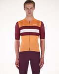 SANTINI Cycling short sleeve jersey - ECO SLEEK NEW BENGAL  - orange/bordeaux