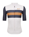 SANTINI Cycling short sleeve jersey - ECO SLEEK NEW BENGAL  - white/grey