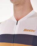 SANTINI Cycling short sleeve jersey - ECO SLEEK NEW BENGAL  - white/grey