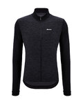 SANTINI Cycling winter long sleeve jersey - PURE - black