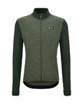 SANTINI Cycling winter long sleeve jersey - PURE - green