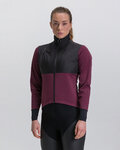 SANTINI Cycling thermal jacket - VEGA ABSOLUTE - bordeaux/black