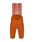 SANTINI Cycling bib shorts - RTR - orange/brown