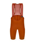 SANTINI Cycling bib shorts - RTR - orange/brown