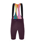 SANTINI Cycling bib shorts - UNICO EDGE - bordeaux
