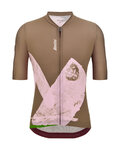 SANTINI Cycling short sleeve jersey - NOTE - brown/pink