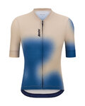 SANTINI Cycling short sleeve jersey - SPOT - beige/blue