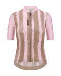SANTINI Cycling short sleeve jersey - BAMBU - pink/brown