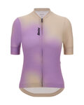 SANTINI Cycling short sleeve jersey - SPOT - beige/purple