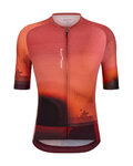 SANTINI Cycling short sleeve jersey - LUCE - red/brown