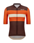 SANTINI Cycling short sleeve jersey - BENGAL - brown/orange/beige