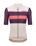 SANTINI Cycling short sleeve jersey - BENGAL - white/purple/pink