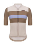SANTINI Cycling short sleeve jersey - BENGAL - beige/brown/light blue
