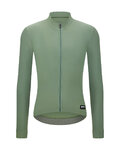 SANTINI Cycling winter long sleeve jersey - RTR - green