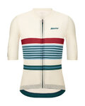 SANTINI Cycling short sleeve jersey - BENGAL EVO - ivory